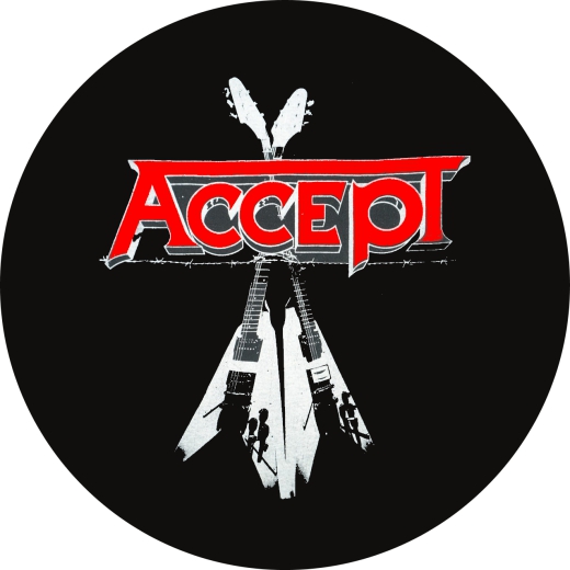 Accept Motiv 3 Anstecker mit Sicherheitsnadel Ø 25mm