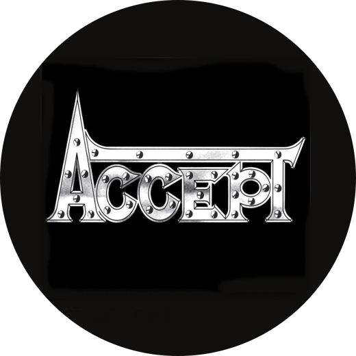 Accept Motiv 4 Anstecker mit Sicherheitsnadel Ø 25mm