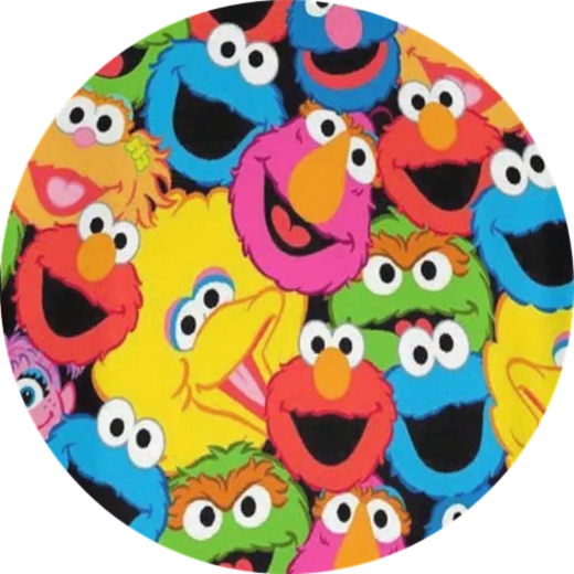 Kids Corner Sesamstrasse Anstecker mit Sicherheitsnadel Ø 25 mm