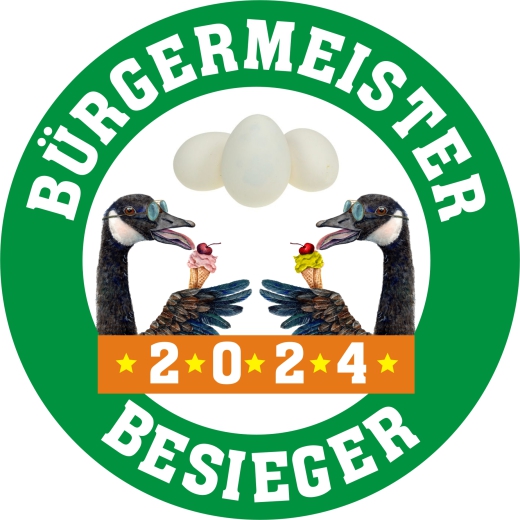 Bürgermeister-Besieger Kanadagans Anstecker mit Sicherheitsnadel Ø 38 mm