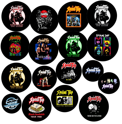 Sammler-Edition Spinal Tap 17 Anstecker Ø 25mm + Flaschenöffner Ø 55mm