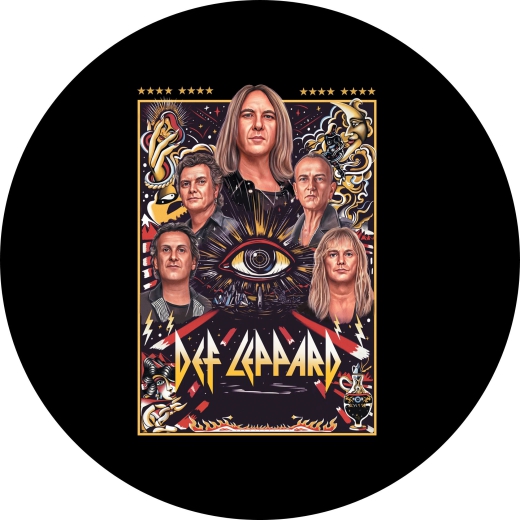 Def Leppard Motiv 1 Anstecker mit Sicherheitsnadel Ø 25mm