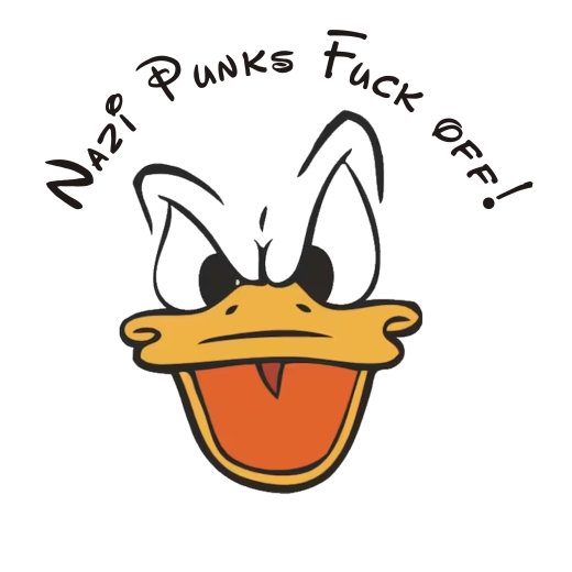 Donald Duck Motiv 1 Nazi Punks Fuck Off Anstecker mit Sicherheitsnadel Ø 25mm