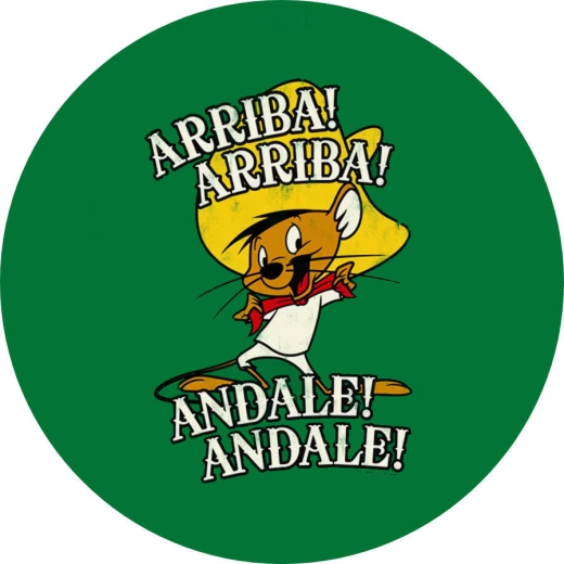 Speedy Gonzales Motiv 1 Arriba Anstecker mit Sicherheitsnadel Ø 25mm