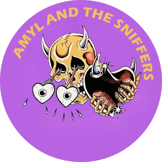 Amyl And The Sniffers Motiv 4 Anstecker mit Sicherheitsnadel Ø 25mm