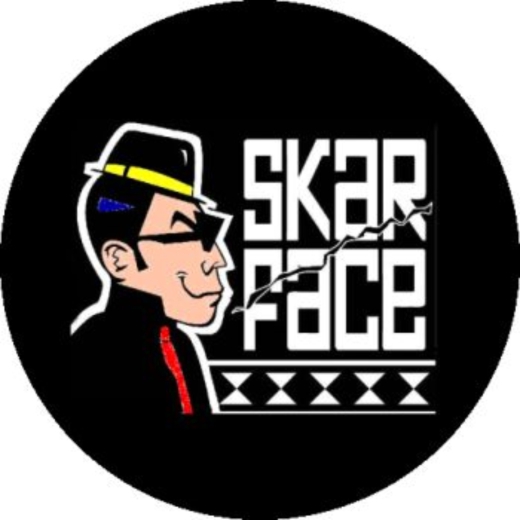 Skarface Motiv 3 Anstecker mit Sicherheitsnadel Ø 25 mm