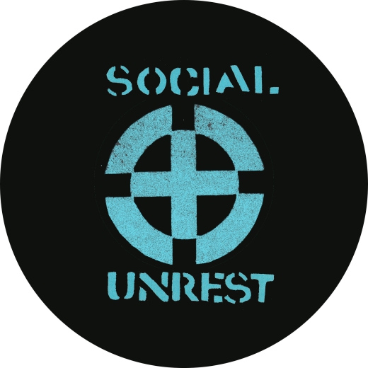 Social Unrest Motiv 1 Anstecker mit Sicherheitsnadel Ø 25 mm