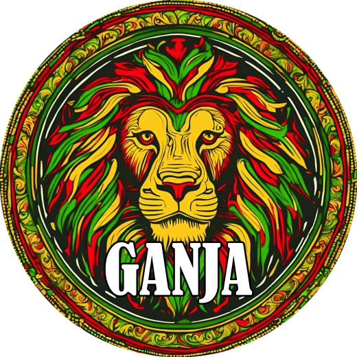 Ganja Motiv 1 Anstecker mit Sicherheitsnadel Ø 25 mm