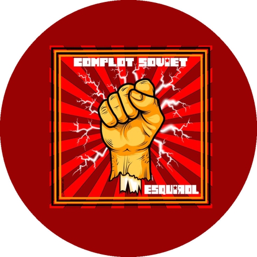 Complot Soviet Motiv 3 Anstecker mit Sicherheitsnadel Ø 25 mm