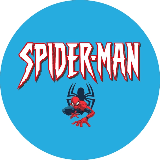 Spiderman Die Spinne Motiv 4 Anstecker mit Sicherheitsnadel Ø 25 mm