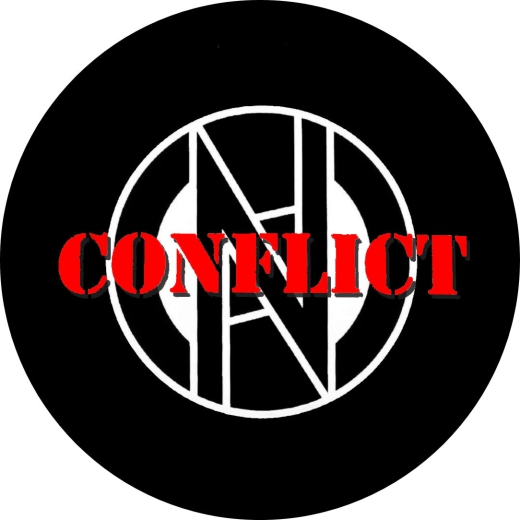 Conflict Motiv D Anstecker mit Sicherheitsnadel Ø 25mm