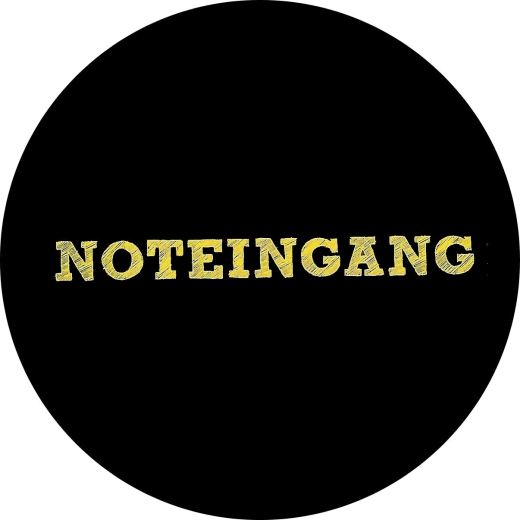 Noteingang Motiv 1 Anstecker mit Sicherheitsnadel Ø 25 mm