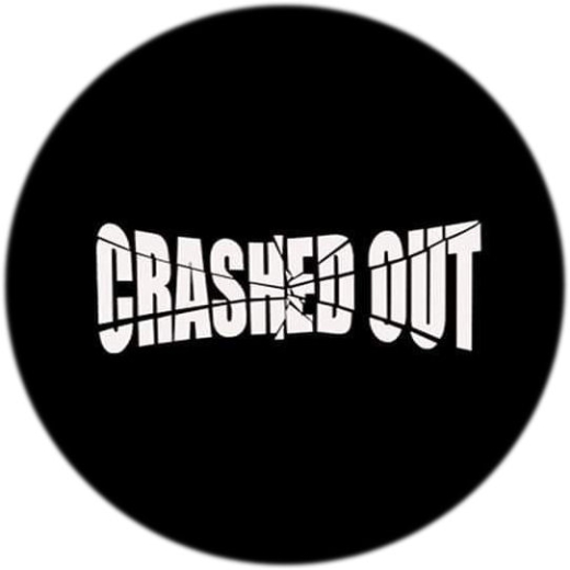 Crashed Out Motiv 1 Anstecker mit Sicherheitsnadel Ø 25 mm