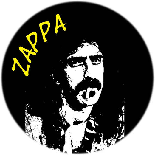 Zappa, Frank Zappa Motiv 1 Anstecker mit Sicherheitsnadel Ø 25 mm