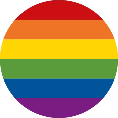 LGBTIQ Motiv 2 Rainbow Pride Flag Anstecker mit Sicherheitsnadel Ø 25 mm