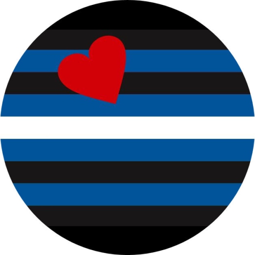 LGBTIQ Motiv 6 Leather Pride Anstecker mit Sicherheitsnadel Ø 25 mm