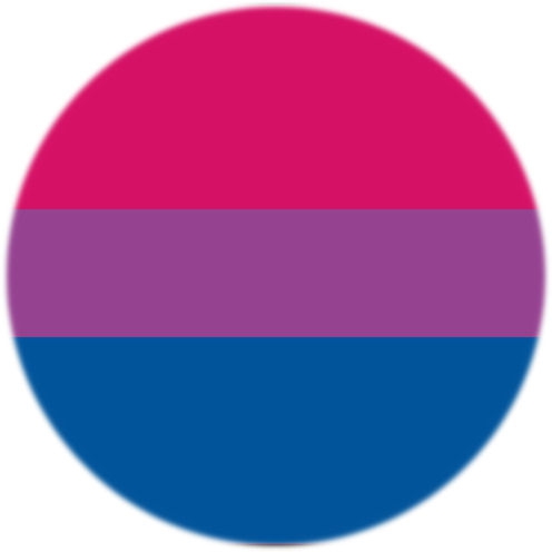 LGBTIQ Motiv 2 Bisexual Pride Anstecker mit Sicherheitsnadel Ø 25 mm