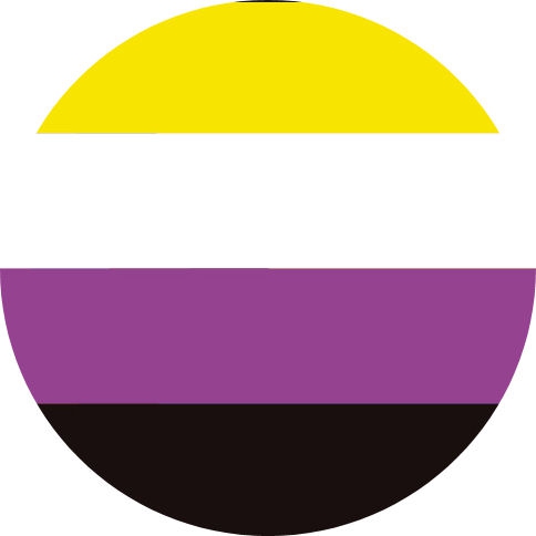 LGBTIQ Motiv B Nonbinary Pride Flag Anstecker mit Sicherheitsnadel Ø 25 mm