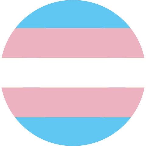 LGBTIQ Motiv F Trans* Pride Anstecker mit Sicherheitsnadel Ø 25 mm