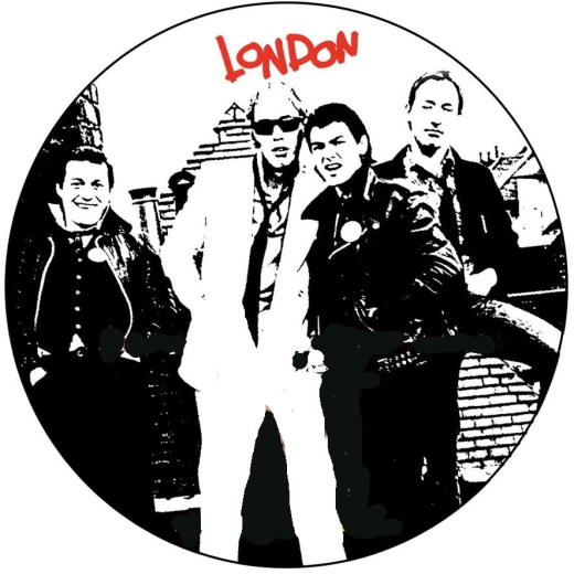 London Motiv 2 Anstecker mit Sicherheitsnadel Ø 25 mm