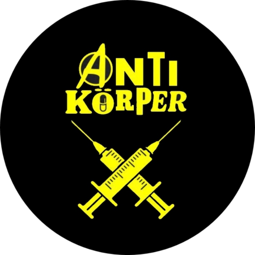 Antikörper Motiv 1 Anstecker mit Sicherheitsnadel Ø 25 mm