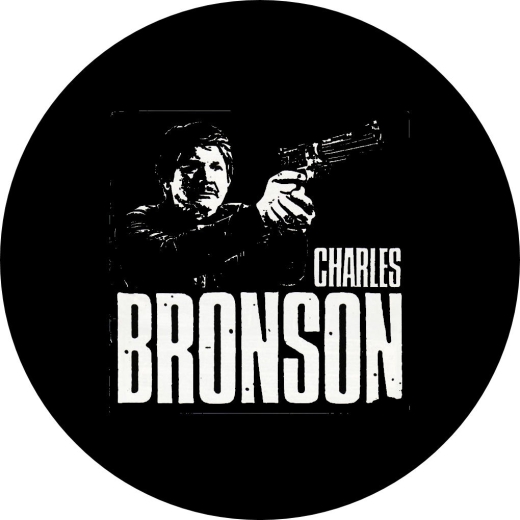Charles Bronson Motiv 1 Anstecker mit Sicherheitsnadel Ø 25 mm
