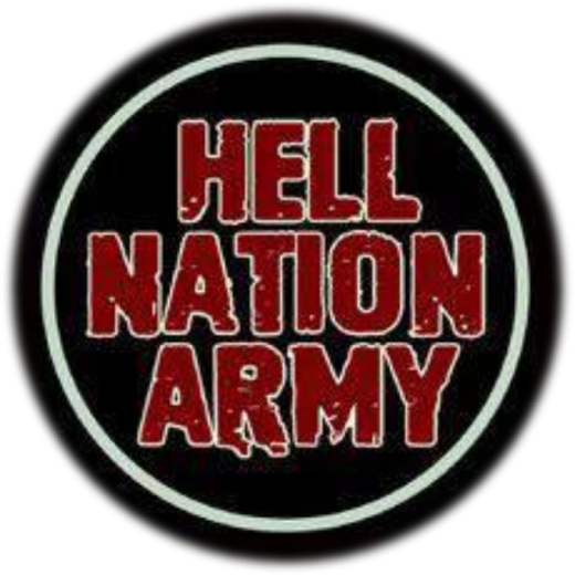 Hell Nation Army Motiv 1 Anstecker mit Sicherheitsnadel Ø 25 mm
