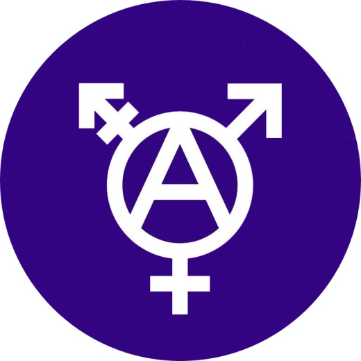 Trans Anarchy Motiv 1 Anstecker mit Sicherheitsnadel Ø 25 mm