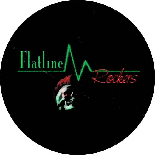 Flatline Rockers Motiv 1 Anstecker mit Sicherheitsnadel Ø 25 mm