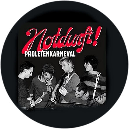 Notdurft Motiv 1 Anstecker mit Sicherheitsnadel Ø 25 mm