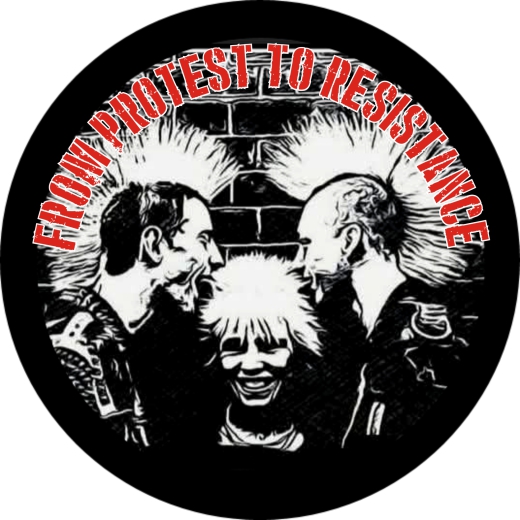 Punk From Protest To Resistance Motiv 1 Anstecker mit Sicherheitsnadel Ø 25 mm