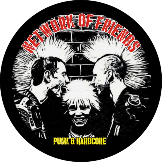 Punk Network Of Friends 1 Anstecker mit Sicherheitsnadel Ø 25 mm