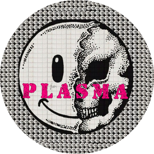 Plasma Motiv 2 Anstecker mit Sicherheitsnadel Ø 25 mm