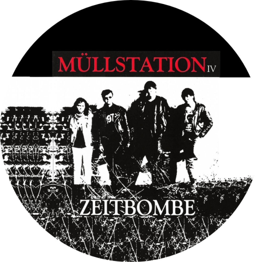 Müllstation Motiv 1 Anstecker mit Sicherheitsnadel Ø 25 mm