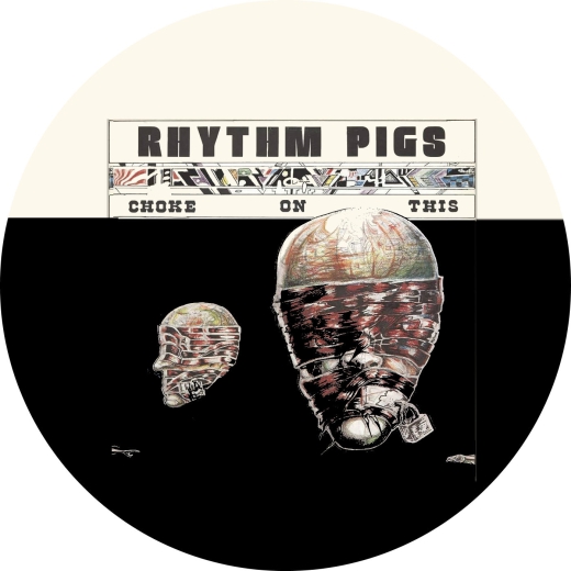 Rhythm Pigs Motiv 1 Anstecker mit Sicherheitsnadel Ø 25 mm