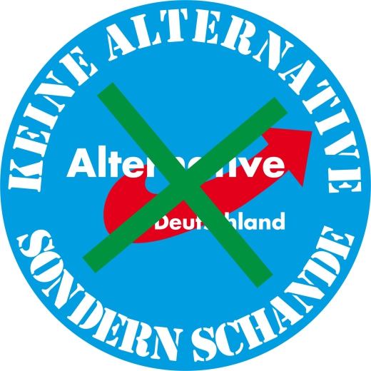 Keine Alternative sondern Schande Motiv 1 Anstecker mit Sicherheitsnadel Ø 25 mm