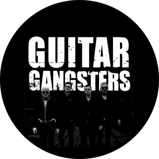 Guitar Gangsters Motiv 4 Anstecker mit Sicherheitsnadel Ø 25 mm
