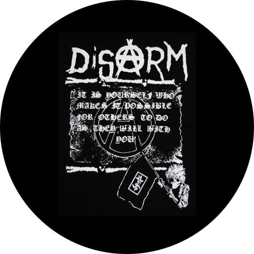 Disarm Motiv 1 Anstecker mit Sicherheitsnadel Ø 25 mm