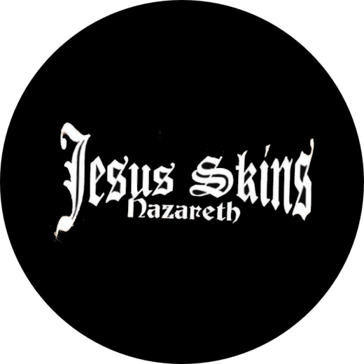 Jesus Skins Motiv 2 Anstecker mit Sicherheitsnadel Ø 25mm