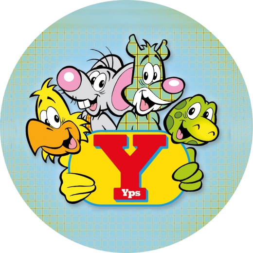 Yps, das Känguruh & Freunde Motiv 1 Anstecker mit Sicherheitsnadel Ø 25 mm