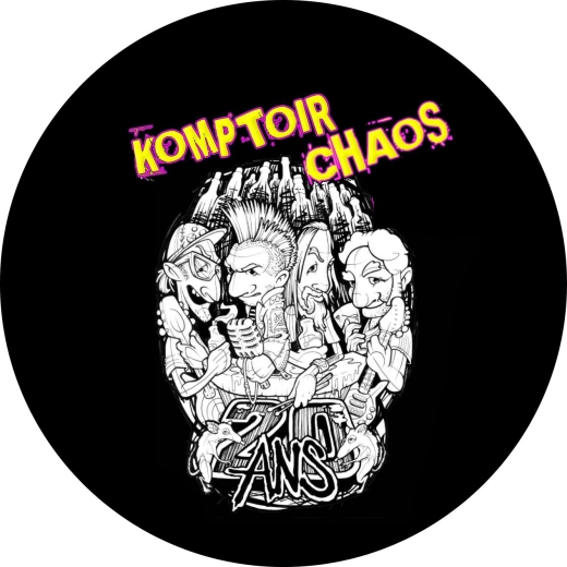 Komptoir Chaos Motiv 2 Anstecker mit Sicherheitsnadel Ø 25mm