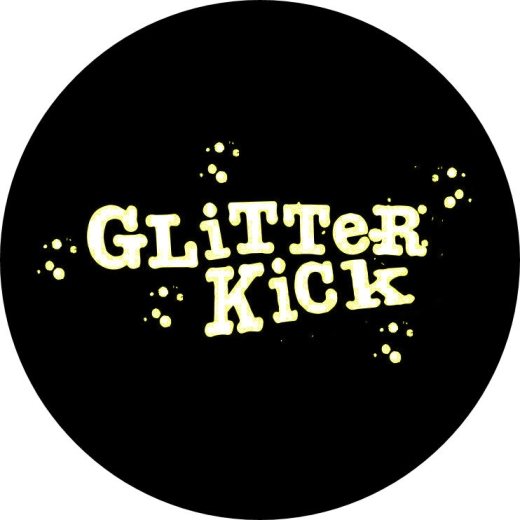Glitter Kick Motiv 1 Anstecker mit Sicherheitsnadel Ø 25 mm