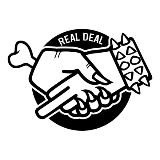 Real Deal Records Motiv 1 Anstecker mit Sicherheitsnadel Ø 25 mm