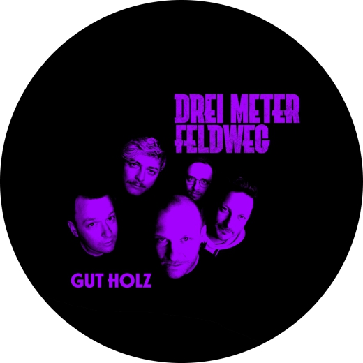 Drei Meter Feldweg Motiv 1 Anstecker mit Sicherheitsnadel Ø 25 mm