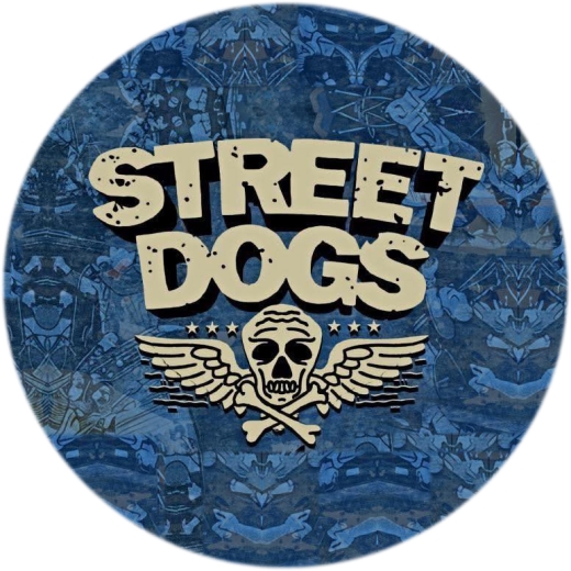 Street Dogs Motiv 1 Anstecker mit Sicherheitsnadel Ø 25 mm