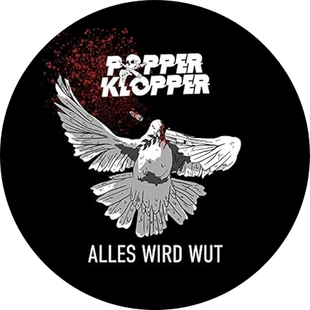 Popperklopper Motiv 8 Anstecker mit Sicherheitsnadel Ø 25 mm