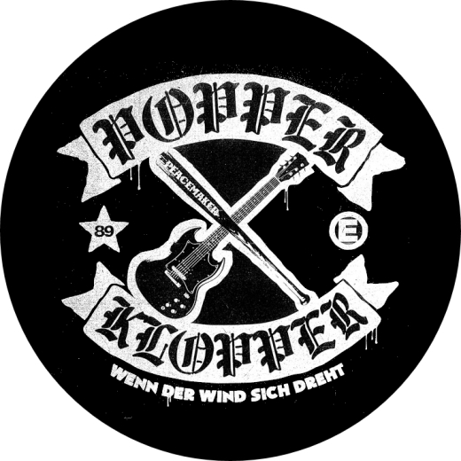 Popperklopper Motiv 9 Anstecker mit Sicherheitsnadel Ø 25 mm