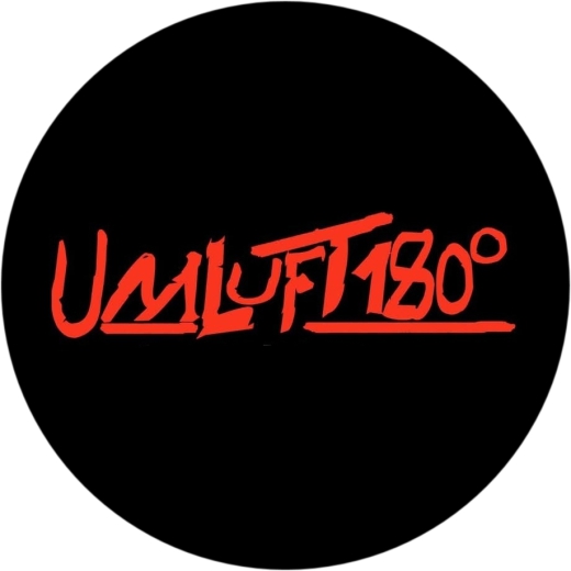 Umluft 180° Motiv 1 Anstecker mit Sicherheitsnadel Ø 25 mm