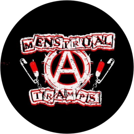 Menstrual Tramps Motiv 1 Anstecker mit Sicherheitsnadel Ø 25 mm