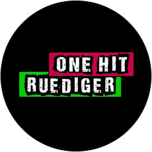 One Hit Ruediger Motiv 1 Anstecker mit Sicherheitsnadel Ø 25 mm